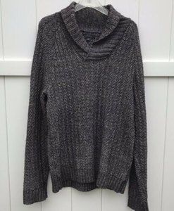 Marc Anthony Cowl Neck Sweater Womens Sz L Large Gray Top Shirt Cotton